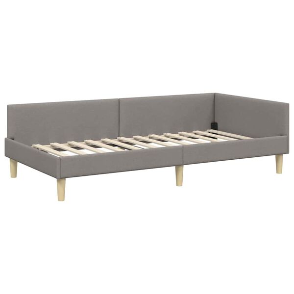 vidaXL Κρεβάτι Γωνίας με κεφαλάρι Taupe 80 x 200 cm ύφασμα