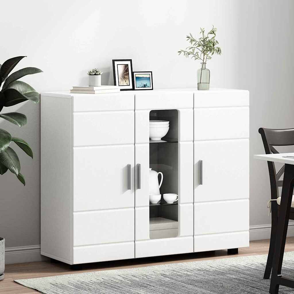 vidaXL Πλαϊνό γραφείο Λευκό 55.5 x 29 x 100 εκ Επεξεργασμένο ξύλο