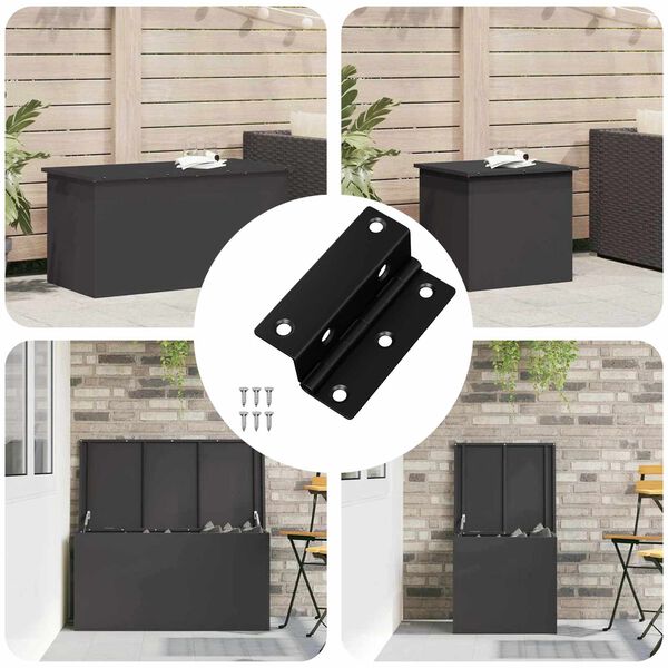 vidaXL Ά&xi;&omicron;&nu;&alpha;&sigmaf; 12 pcs &Mu;&alpha;ύ&rho;&omicron; 38 x 17 x 60 &chi;&lambda;&sigma;&tau; &Sigma;ί&delta;&epsilon;&rho;&omicron;