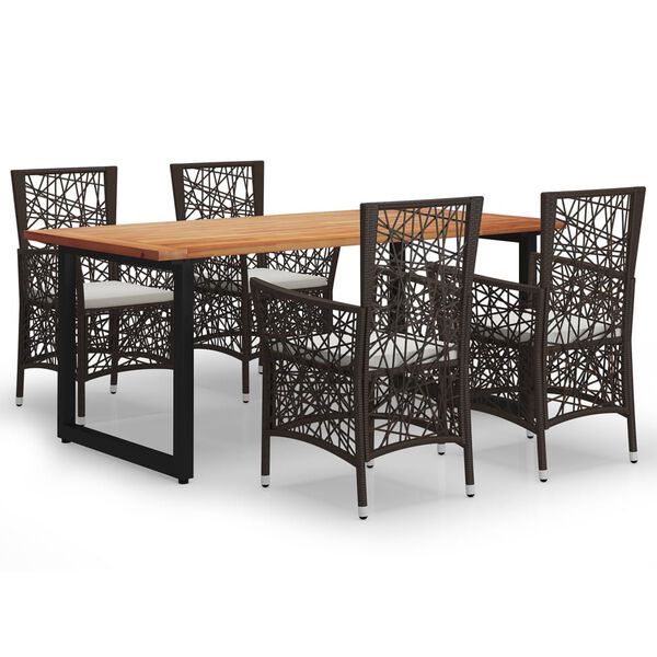 vidaXL &Sigma;&epsilon;&tau; &Tau;&rho;&alpha;&pi;&epsilon;&zeta;&alpha;&rho;ί&alpha;&sigmaf; &Kappa;ή&pi;&omicron;&upsilon; 5 &tau;&epsilon;&mu;. &Kappa;&alpha;&phi;έ &alpha;&pi;ό &Sigma;&upsilon;&nu;&theta;. &Rho;&alpha;&tau;ά&nu; &mu;&epsilon; &Mu;&alpha;&xi;&iota;&lambda;ά&rho;&iota;&alpha;