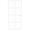 vidaXL Εσωτερική Πόρτα Λευκή 93x201,5 εκ. Ψημένο Γυαλί&Λεπτό Αλουμίνιο