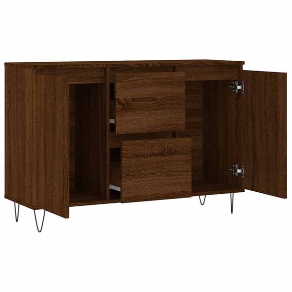 vidaXL Μπουφές Καφέ Δρυς 101,5 x 35 x 70 εκ. από Επεξεργασμένο Ξύλο
