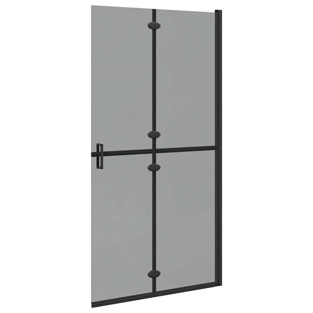 vidaXL Τοίχος ντους Walk-in Μαύρο και σκούρο διαφανές 100 x 190 cm