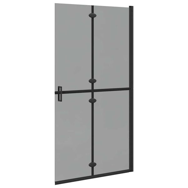 vidaXL Τοίχος ντους Walk-in Μαύρο και σκούρο διαφανές 100 x 190 cm