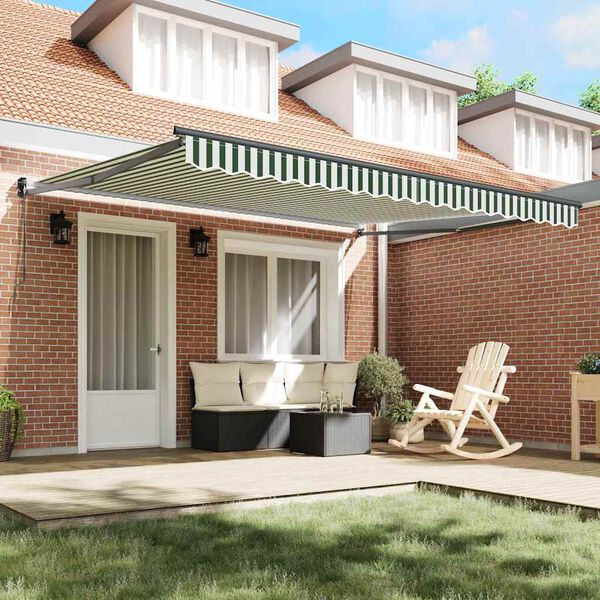 vidaXL Σκηνίτσα Αναδιπλούμενη Πράσινο και Λευκό 400 x 300 εκ