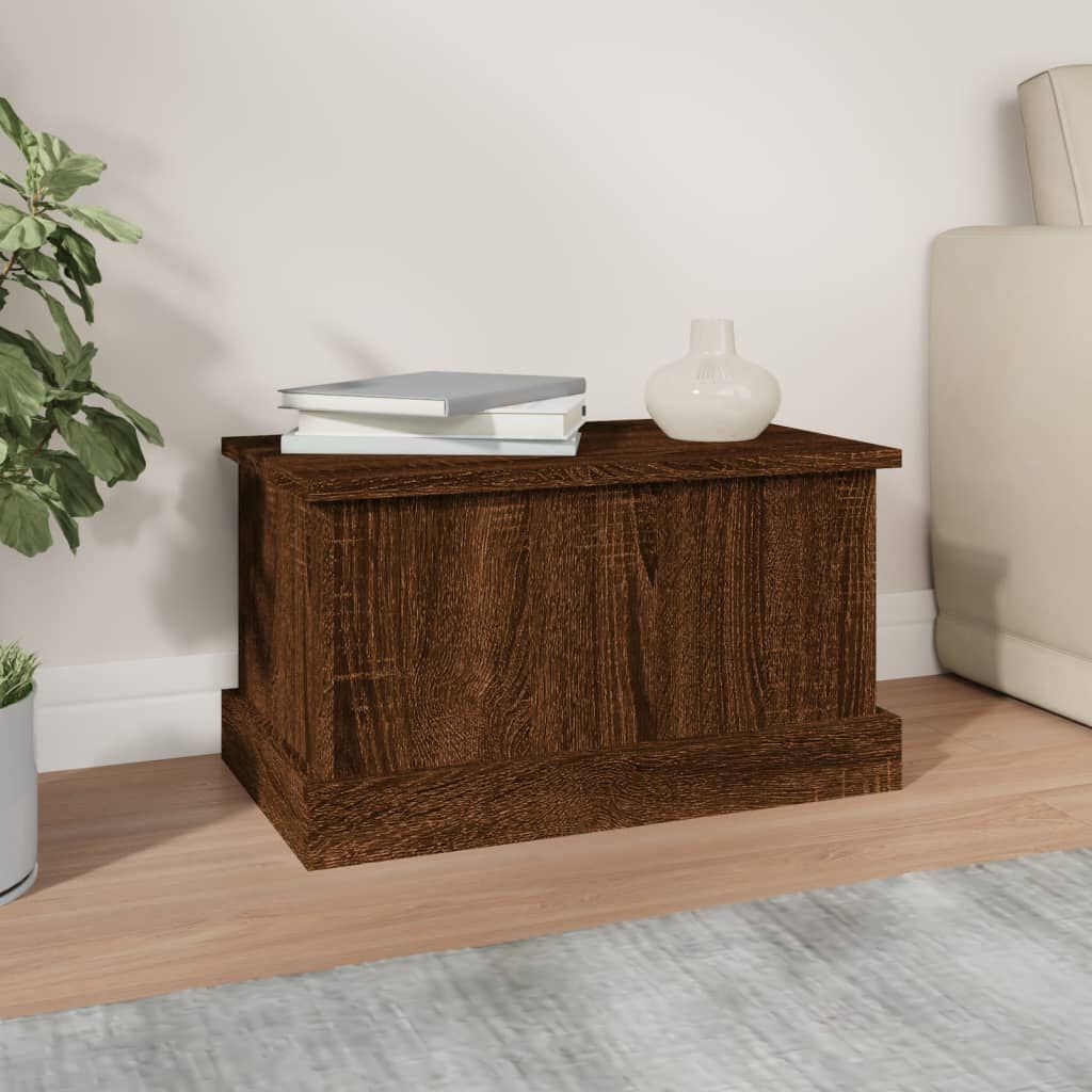 vidaXL Κουτί Αποθήκευσης Καφέ δρυς 50x30x28 εκ. Επεξεργασμένο Ξύλο