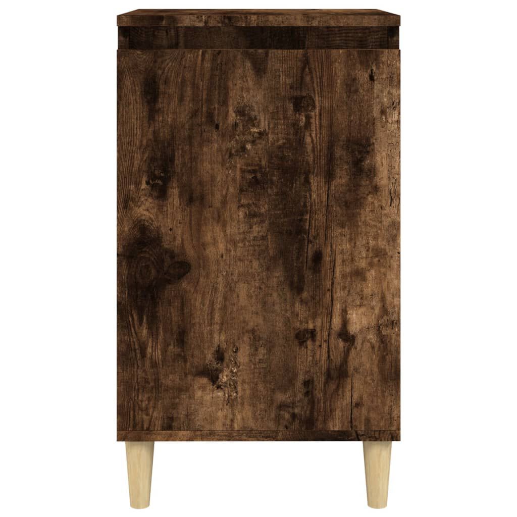 vidaXL Κομοδίνο Καπνιστή Δρυς 40 x 35 x 70 εκ. από Επεξεργασμένο Ξύλο