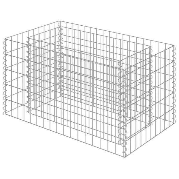vidaXL Συρματοκιβώτιο-Γλάστρα Υπερυψωμένη 90x50x50 εκ. Γαλβ. Χάλυβας