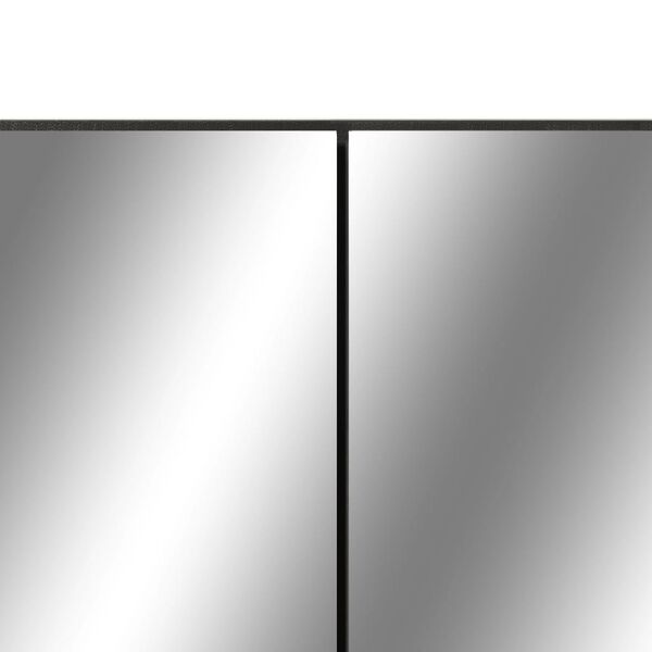 vidaXL Καθρέφτης Μπάνιου με Ντουλάπι / LED Μαύρο 80 x 15 x 60 εκ. MDF