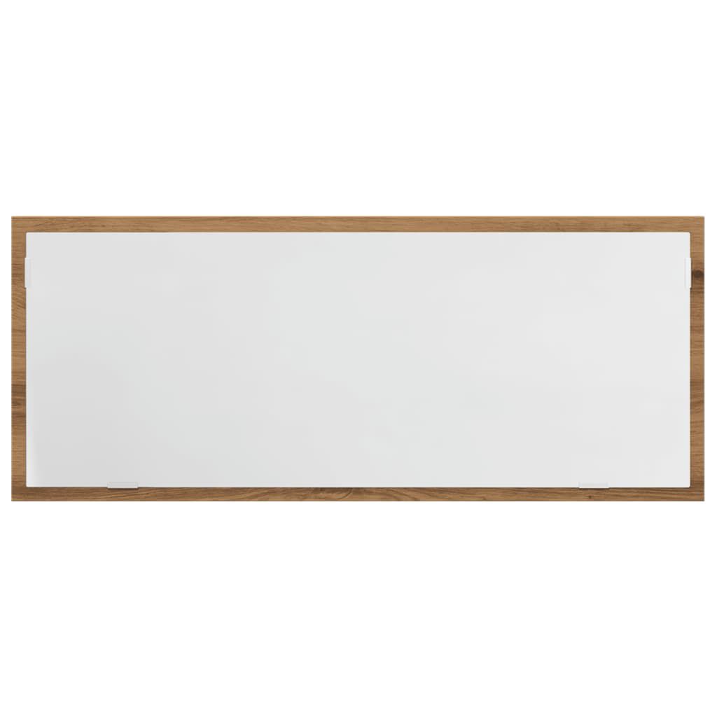 vidaXL καθρέφτης μπάνιου LED Artisan Oak Κατασκευασμένο ξύλο