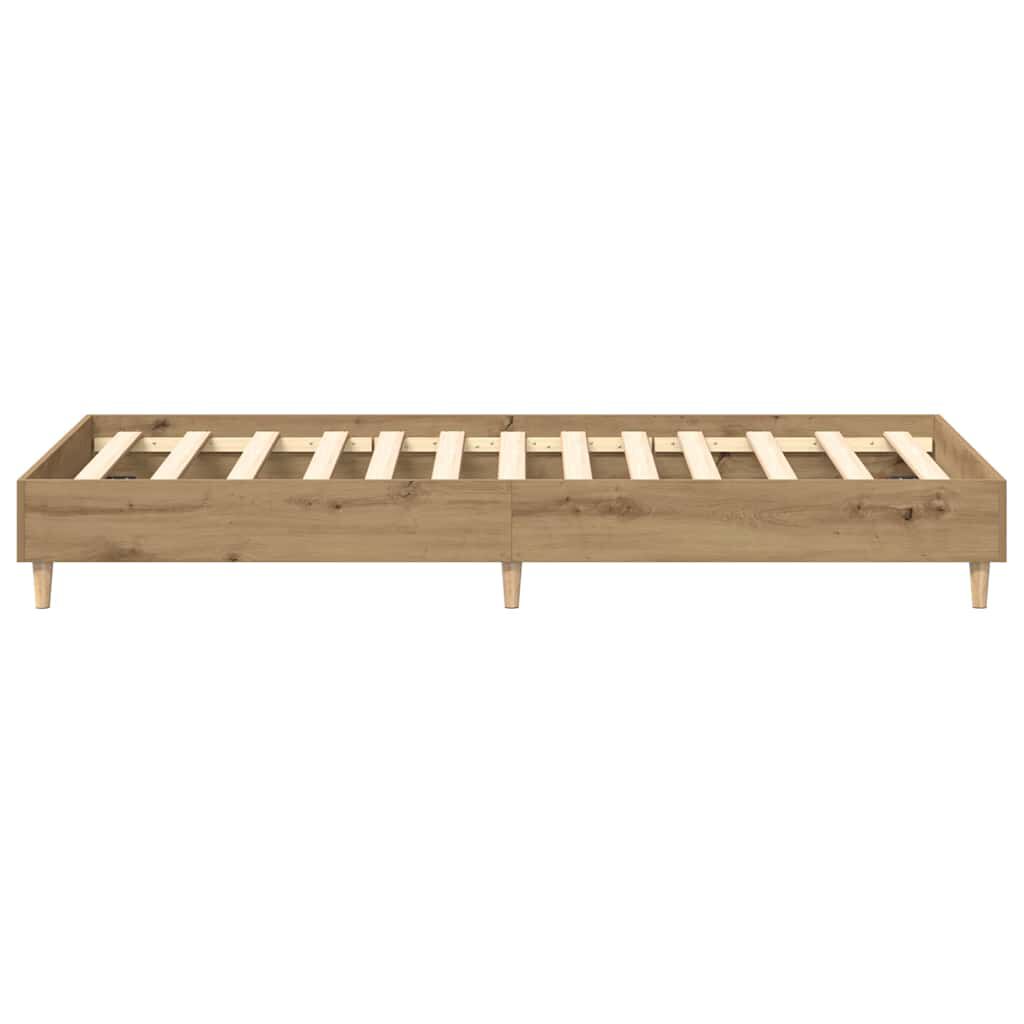 vidaXL Πλαίσιο κρεβατιού χωρίς στρώμα Artisan Oak 100x200 cm