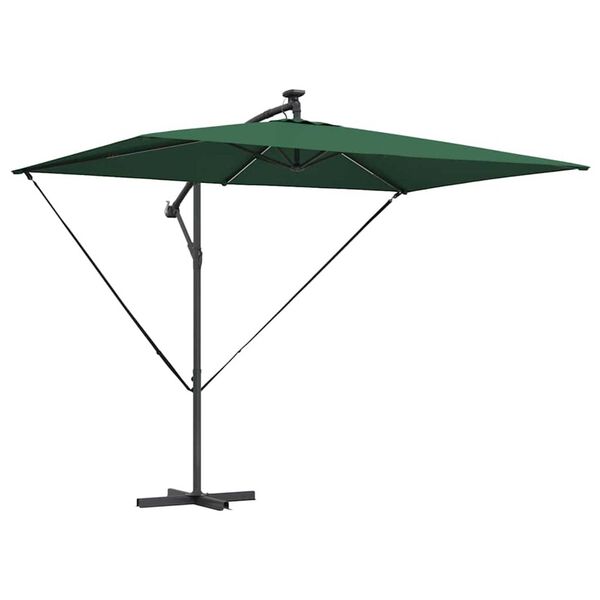 vidaXL Ομπρέλα Cantilever Banana Πράσινο 294 x 200 x 254 εκ.