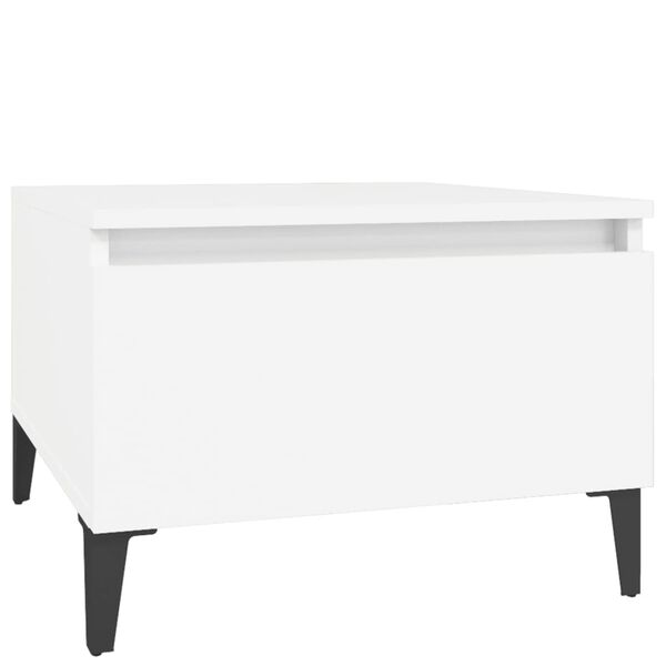 vidaXL Βοηθητικά Τραπέζια 2 τεμ. Λευκά 50x46x35 εκ. Επεξεργασμένο Ξύλο