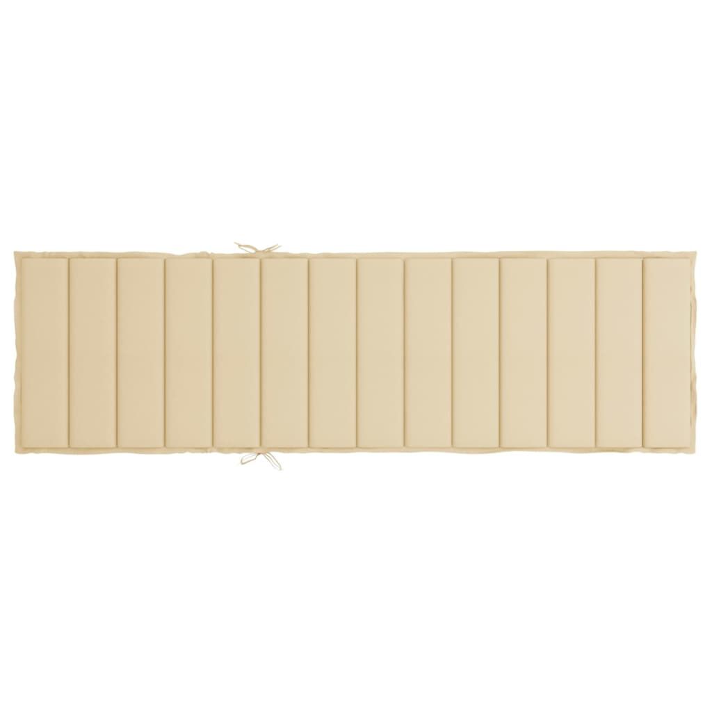 vidaXL Μαξιλάρι Ξαπλώστρας Μπεζ 200 x 60 x 3 εκ. από Ύφασμα Oxford