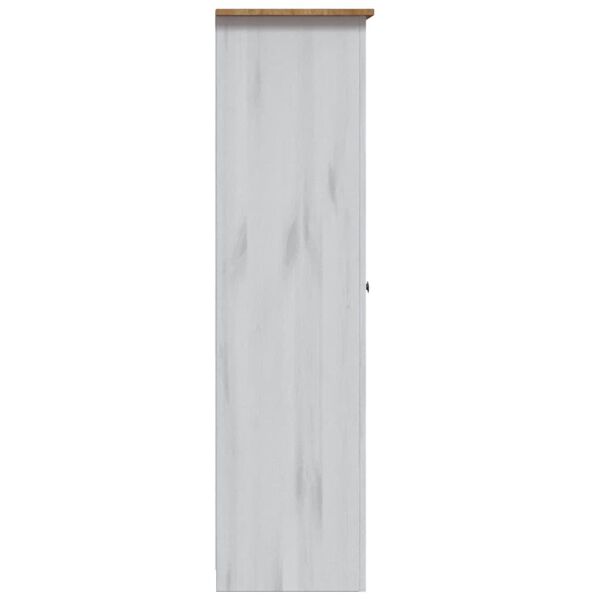 vidaXL Ντουλάπα Τρίφυλλη Λευκή 118x50x171,5εκ Ξύλο Πεύκου Σειρά Panama