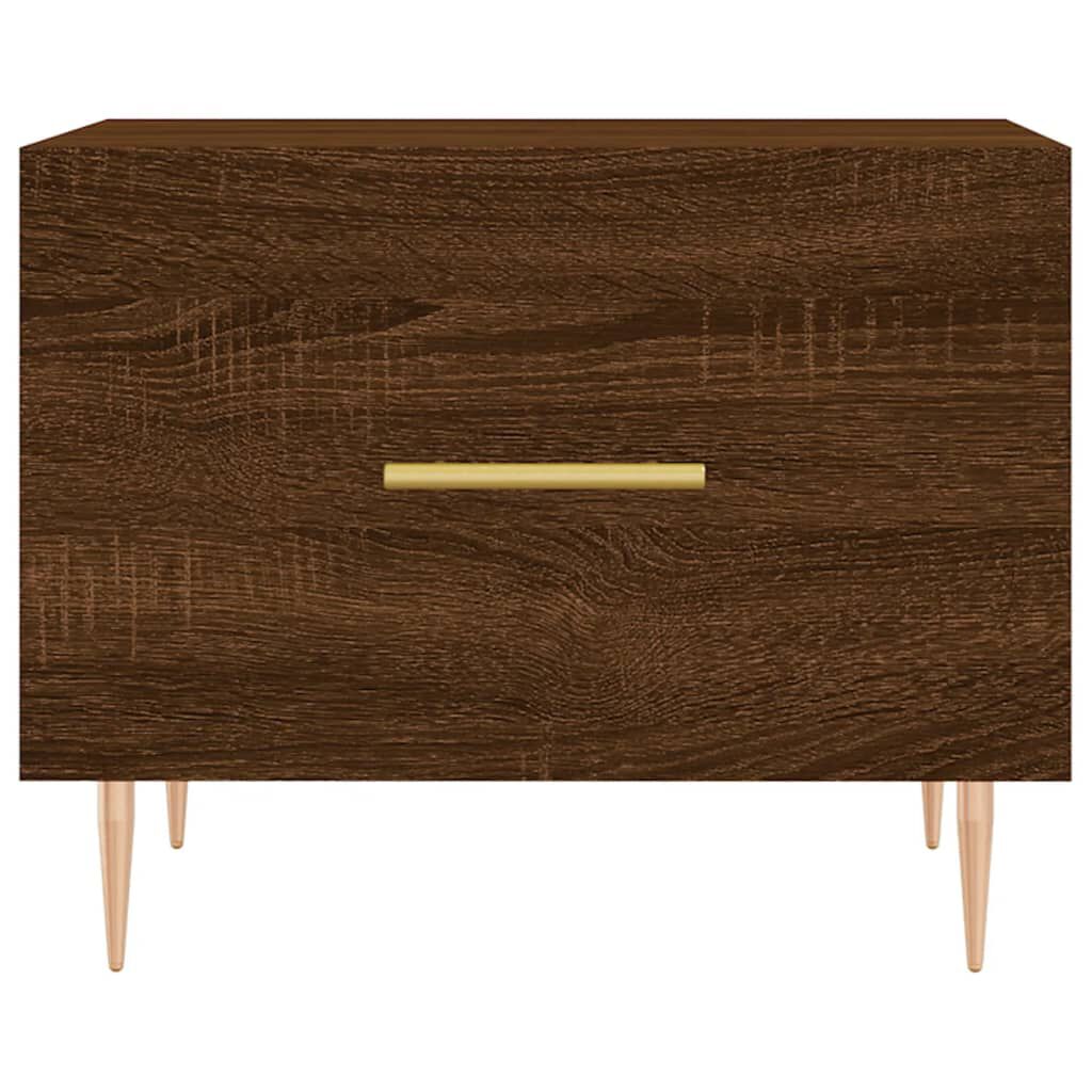 vidaXL Τραπεζάκια Σαλονιού 2 τεμ Brown Oak 50x50x40 εκ Επεξ. Ξύλο