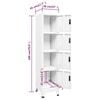 vidaXL Φοριαμός Λευκός 38 x 45 x 180 εκ. Ατσάλινος
