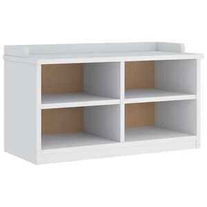 vidaXL Πάγκος διαδρόμου "SANDNES" Λευκό 87x40x50 εκ. Πεύκο ξύλο