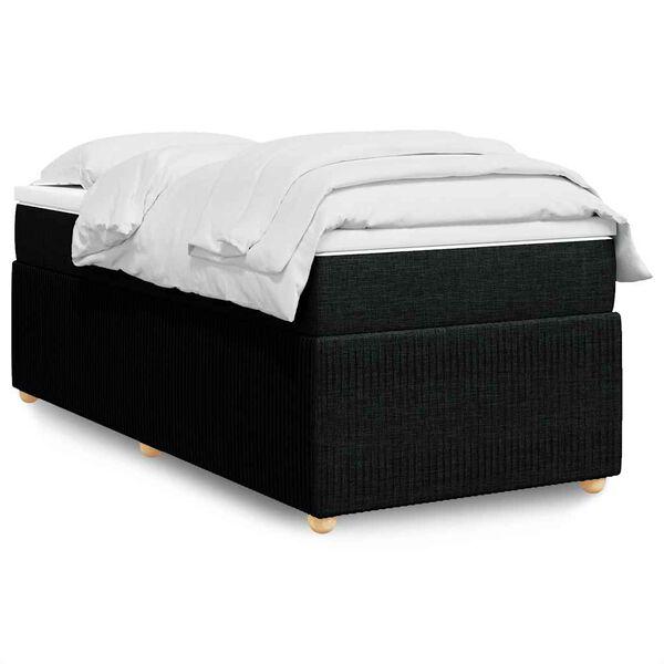 vidaXL &Kappa;&rho;&epsilon;&beta;ά&tau;&iota; Boxspring &mu;&epsilon; &Sigma;&tau;&rho;ώ&mu;&alpha; &Mu;&alpha;ύ&rho;&omicron; 90x200 &epsilon;&kappa;. &Upsilon;&phi;&alpha;&sigma;&mu;ά&tau;&iota;&nu;&omicron;
