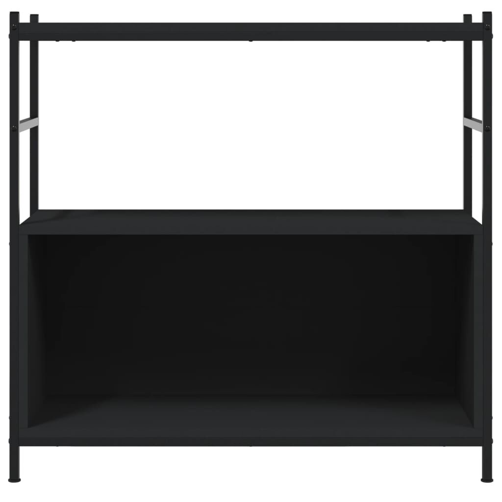 vidaXL Βιβλιοθήκη Μαύρη 80x30x78,5 εκ. Επεξεργασμένο Ξύλο / Σίδηρος