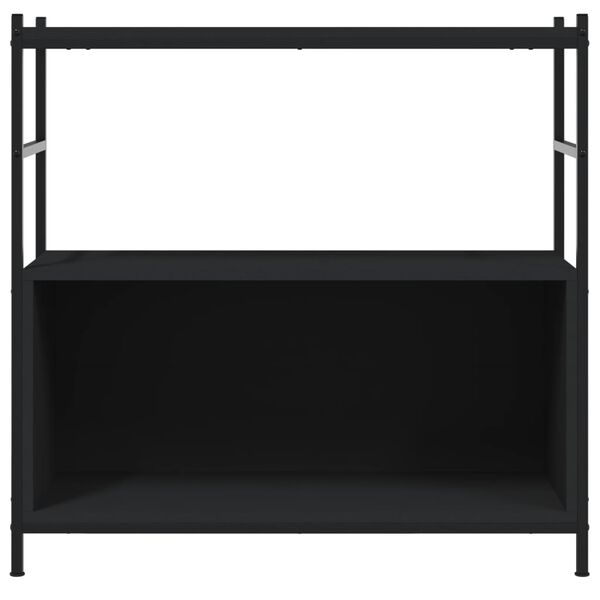 vidaXL Βιβλιοθήκη Μαύρη 80x30x78,5 εκ. Επεξεργασμένο Ξύλο / Σίδηρος