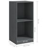 vidaXL Βοηθητικό Ντουλάπι Γκρι 35,5 x 33,5 x 76 εκ. Μασίφ Ξύλο Πεύκου