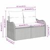 vidaXL Καναπές Κήπου με μαξιλάρι Μαύρο 121 x 62 x 69εκ συνθετικό ρατάν