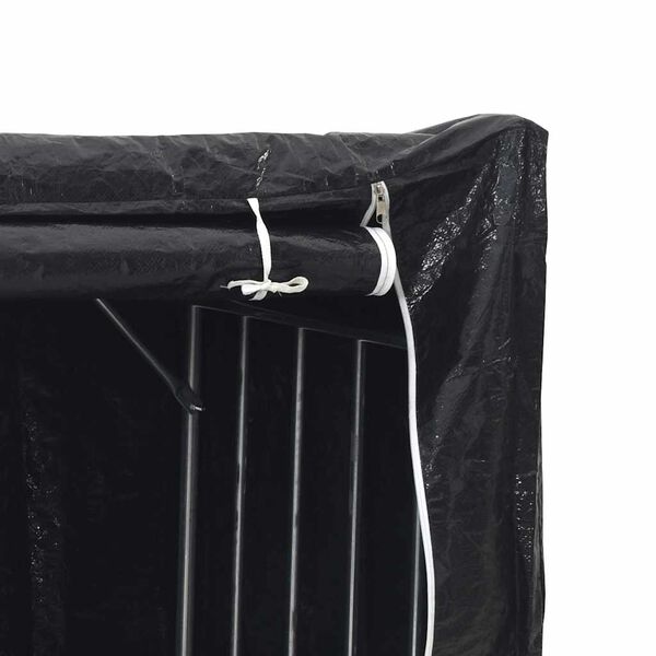 vidaxL Ράφι για καυσόξυλα με κάλυμμα βροχής 100x100x200 εκ.
