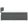 vidaXL Κρεβάτι Boxspring με Στρώμα Σκούρο Γκρι 120x190 εκ Υφασμάτινο