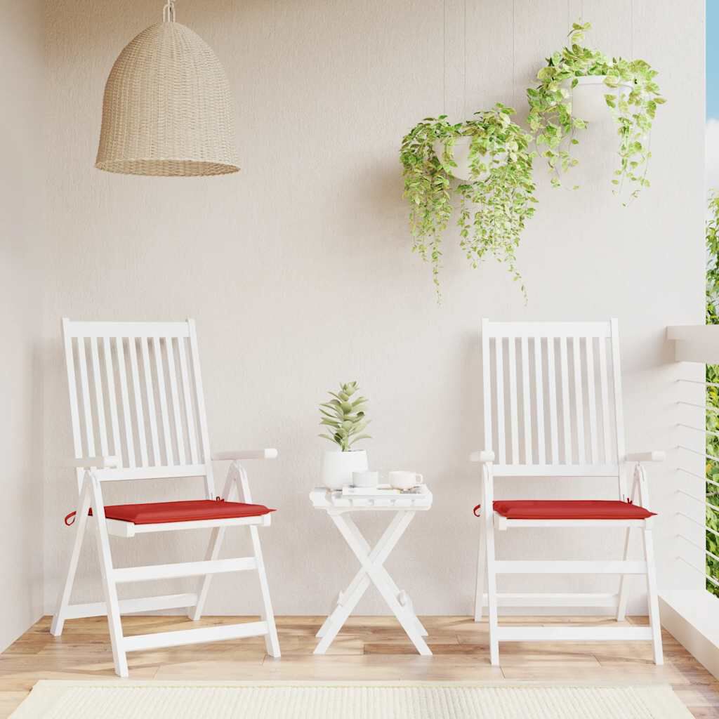 vidaXL Μαξιλάρια Καρέκλας Κήπου 2 τεμ. Πράσινα 40x40x4 εκ. Υφασμάτινα