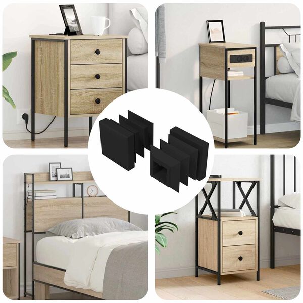 vidaXL &Kappa;&alpha;&pi;ά&kappa;&iota;&alpha; &Tau;έ&lambda;&omicron;&upsilon;&sigmaf; 2 pcs &Mu;&alpha;ύ&rho;&omicron; 15 x 15 x 15 &chi;&iota;&lambda;&iota;&omicron;&sigma;&tau;ά PP