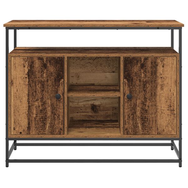 vidaXL Μπουφές Παλιού Ξύλου 100x35x80 εκ. Κατασκευασμένο από MDF και Ψηλό Μέταλλο