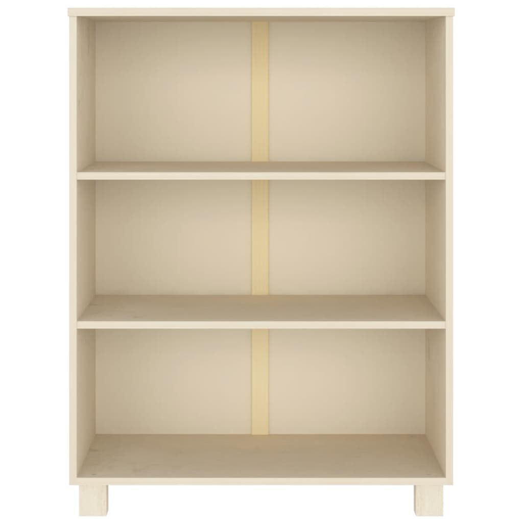 vidaXL Βιβλιοθήκη HAMAR Καφέ Μελί 85 x 35 x 112 εκ. Μασίφ Ξύλο Πεύκου