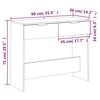 vidaXL Τραπεζάκι κονσόλα Γκρι Σκυρ. 90x36x75 εκ. Επεξεργασμένο Ξύλο