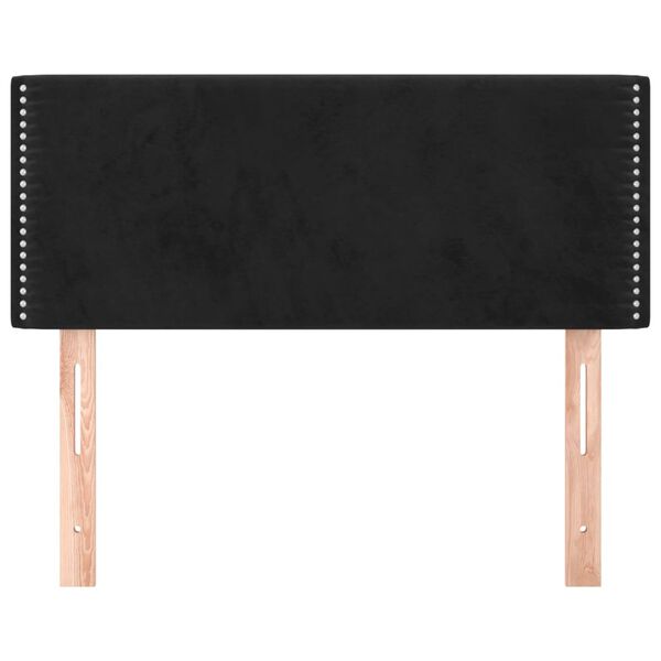 vidaXL Κεφαλάρι Κρεβατιού Μαύρο 90x5x78/88 εκ. Βελούδινο