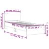 vidaXL Πλαίσιο Κρεβατιού με Κεφαλάρι Sonoma Δρυς 75x190 εκ. Επεξ. Ξύλο