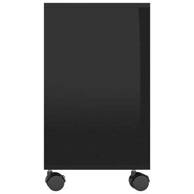vidaXL Τραπέζι Βοηθητικό Γυαλιστ.Μαύρο 70x35x55 εκ. Επεξεργασμένο Ξύλο