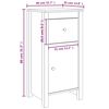 vidaXL Ντουλάπι Γκρι 40 x 35 x 80 εκ. από Μασίφ Ξύλο Πεύκου
