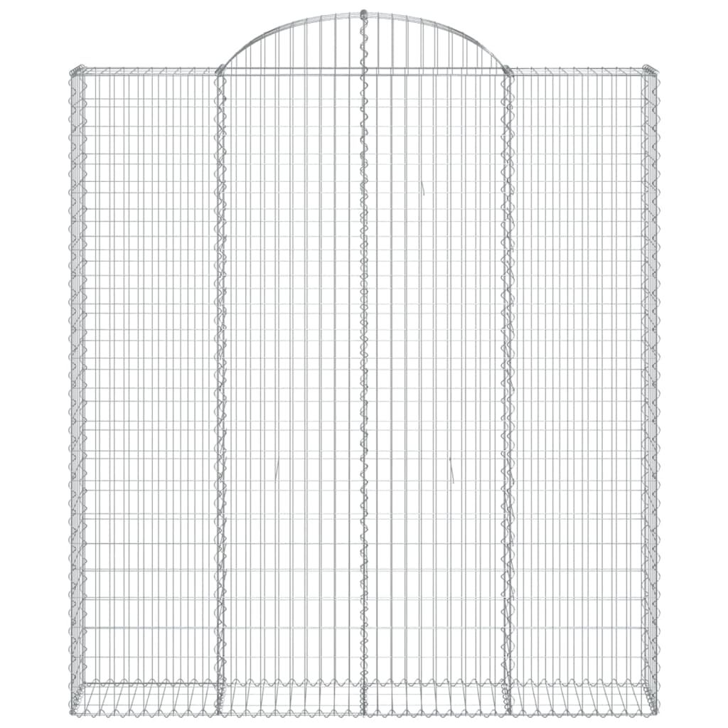 vidaXL Συρματοκιβώτια Τοξωτά 7 τεμ. 200x30x220/240 εκ. Γαλβαν. Ατσάλι