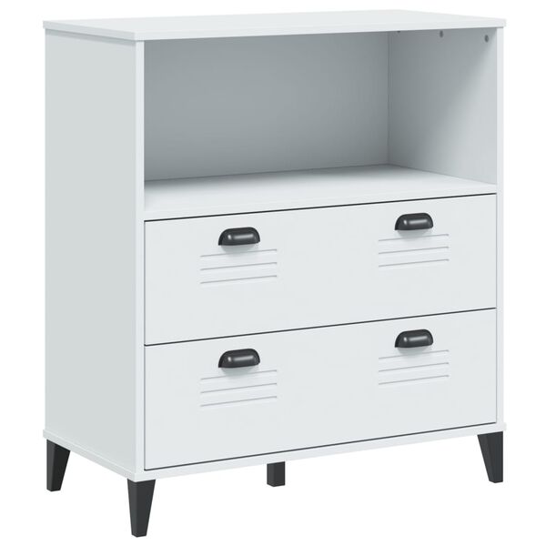 vidaXL Ντουλάπι Ψηλό VIKEN Λευκός 80x40x80 εκ. από Μασίφ Ξύλο Πεύκου