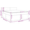 vidaXL Κρεβάτι Boxspring με Στρώμα Ανοιχτό Γκρι 180x200 εκ. Υφασμάτινο