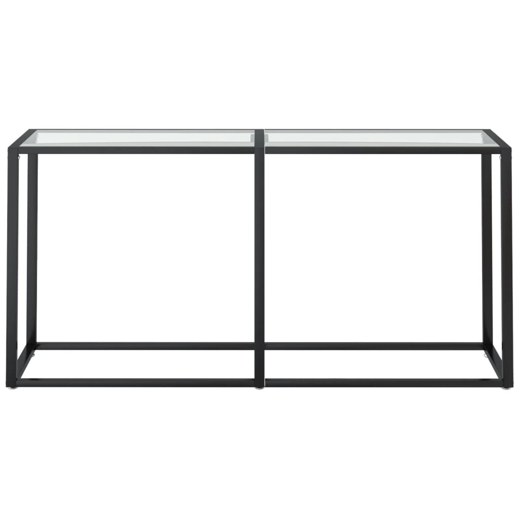 vidaXL Τραπέζι Κονσόλα Διαφανές 160 x 35 x 75,5 εκ. από Ψημένο Γυαλί