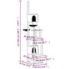 vidaXL Γατόδεντρο Πάτωμα ως Οροφή Κρεμ 277-303 εκ.