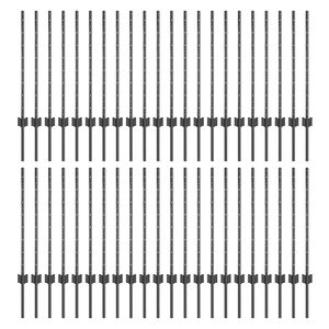 vidaXL Πό posts φράχτη 44 pcs Γκρι 120 cm Ατσάλι