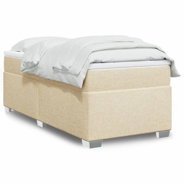 vidaXL &Kappa;&rho;&epsilon;&beta;ά&tau;&iota; Boxspring &mu;&epsilon; &Sigma;&tau;&rho;ώ&mu;&alpha; &Kappa;&rho;&epsilon;&mu; 80 x 200 &epsilon;&kappa;. &Upsilon;&phi;&alpha;&sigma;&mu;ά&tau;&iota;&nu;&omicron;