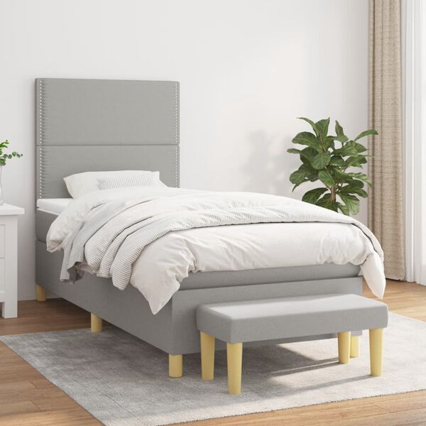 vidaXL &Kappa;&rho;&epsilon;&beta;ά&tau;&iota; Boxspring &mu;&epsilon; &Sigma;&tau;&rho;ώ&mu;&alpha; &Alpha;&nu;&omicron;&iota;&chi;&tau;ό &Gamma;&kappa;&rho;&iota; 90x200 &epsilon;&kappa;. &Upsilon;&phi;&alpha;&sigma;&mu;ά&tau;&iota;&nu;&omicron;