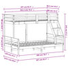 vidaXL Κουκέτα 80x200/120x200 εκ. Καφέ Κεριού από Μασίφ Ξύλο Πεύκου