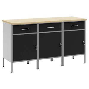 vidaXL &Nu;&tau;&omicron;&upsilon;&lambda;ά&pi;&alpha; &Epsilon;&rho;&gamma;&alpha;&sigma;ί&alpha;&sigmaf; 3 pcs &Mu;&alpha;ύ&rho;&omicron; &kappa;&alpha;&iota; &Gamma;&kappa;&rho;&iota; 150 x 55 x 85 &epsilon;&kappa;