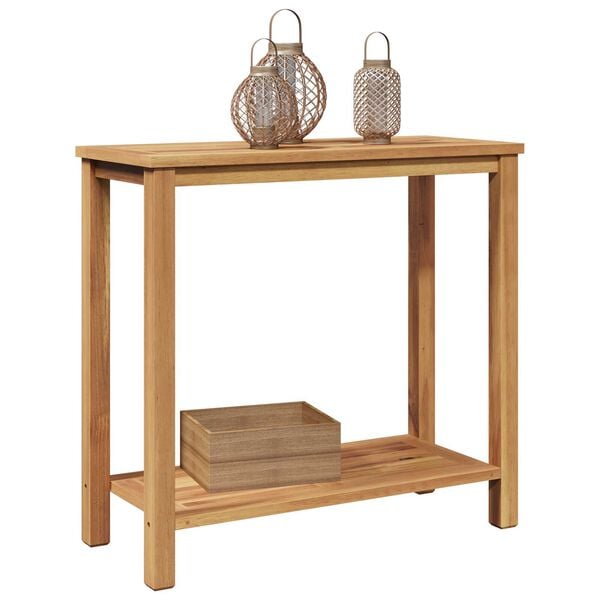 vidaXL Τραπέζι κονσόλας Καφέ 85 x 35 x 75 εκ Μασίφ ξύλο teak