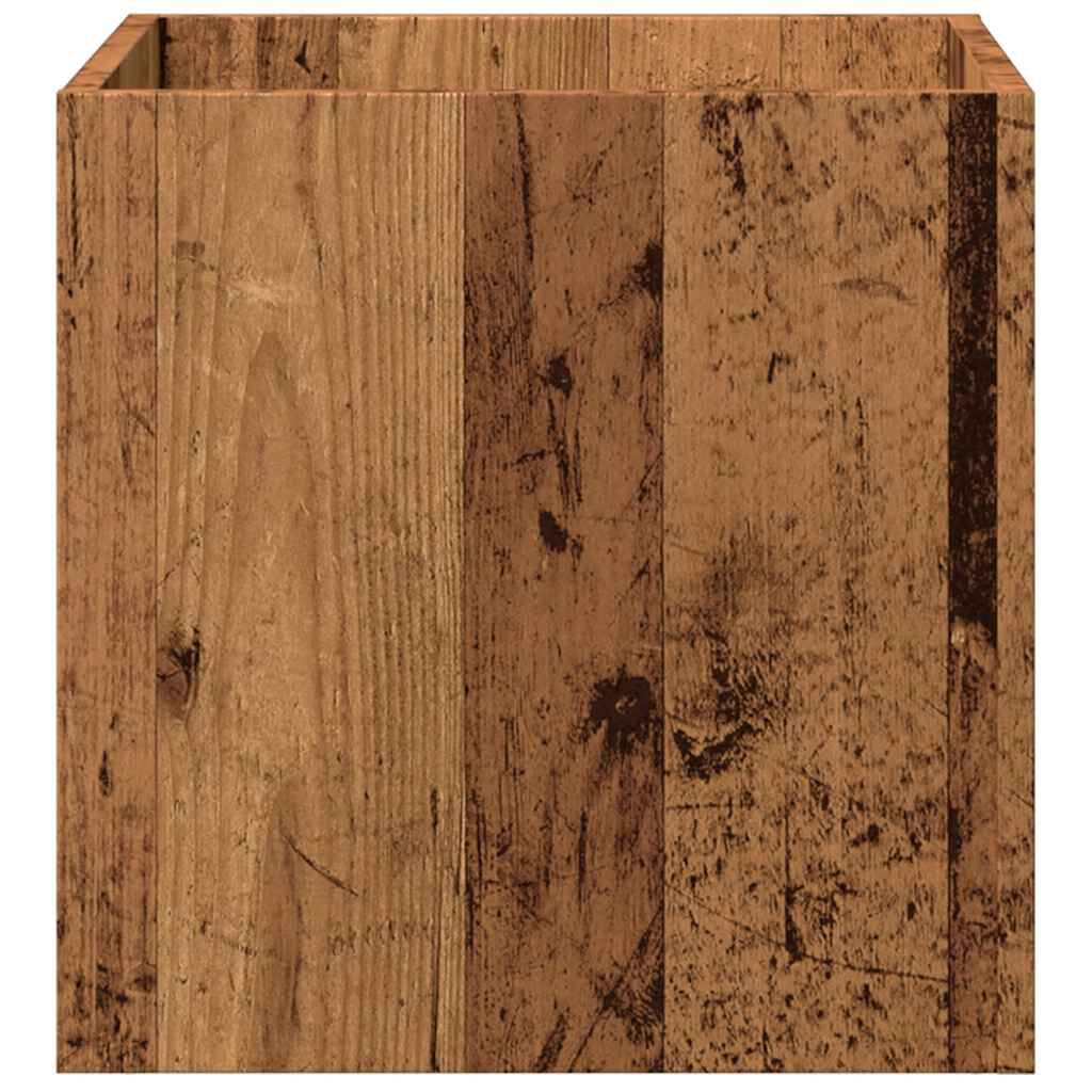 vidaXL Κουτί γλάστρας Παλιό ξύλο 40x40x40 cm Κατασκευασμένο ξύλο